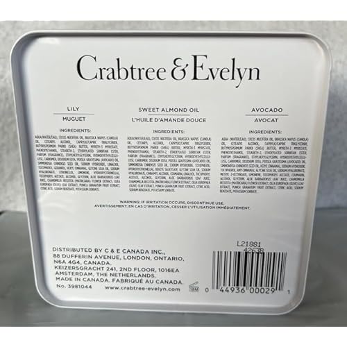Crabtree & Evelynn Hand Therapy Gift Set Holiday green Tin