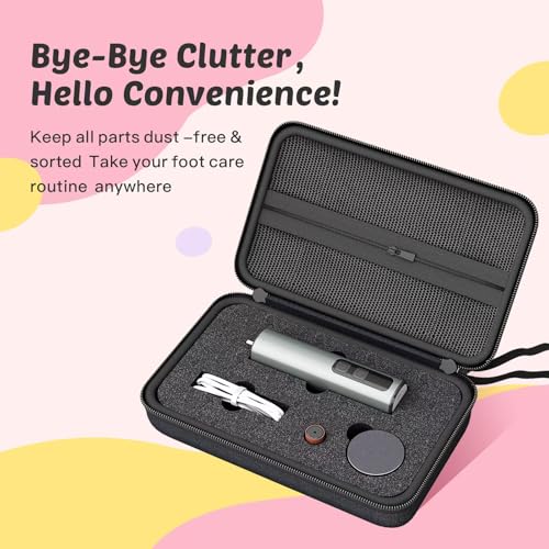 Electric Foot Callus Remover, 9-Speed for Dead Skin, Aluminum Alloy, Nano Glass Disc, Type-C Rechargeable, Replacement Discs, Storage Case ? Spa Pedicure, Relaxing Self-Care (Gunmetal)