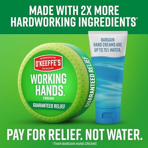 O'Keeffe's Working Hands Hand Cream for Extreme Dryness - 3 oz Travel Size Tube (1 Pack) - Repairing Skincare for Cracked, Dry Hands