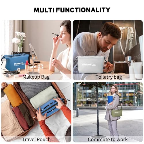 EULANT Men Women Travel Toiletry Bag,Water-resistant Organizer Large Capacity Cosmetic Bags Toiletry Organizer Bags with Shoulder Straps for Men Women Toiletry Accessories,Travel,business trips