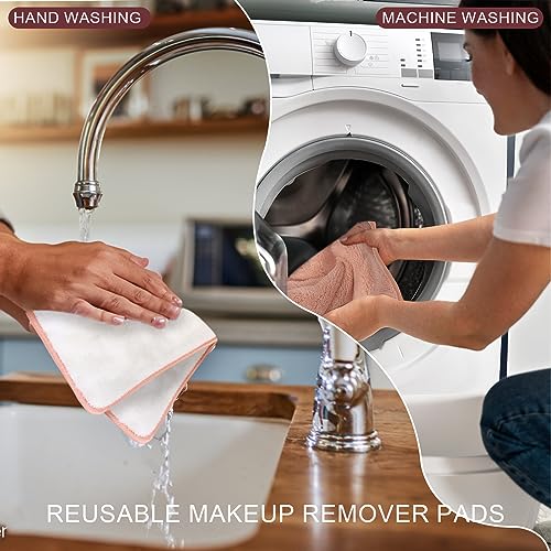 PHOGARY Microfiber Makeup Cloths Washable, 6 Pack Reusable Makeup Eraser Cloth for Face, Erase Your Face Washcloths, Reusable Make Up Remover Cloths for Face Towel - Gentle on Skin (8 x 8in, Brown)