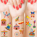 Maitys 288 Pcs Carnival Circus Tattoos for Kids, 48 Styles Temporary Tattoos Circus Theme Birthday Party Decorations Carnival Party Favors
