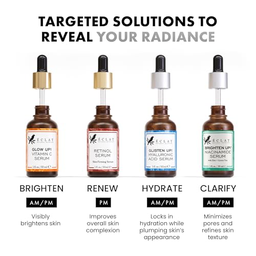 Eclat Skincare Renewing Retinol Serum for Face - Anti Aging Serum with Hyaluronic Acid & Aloe Vera ? Hydrates and Improves the Signs of Aging (Fine Lines, Wrinkles & Dark Spots) 1 Fl Oz