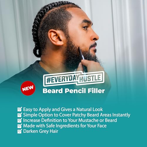 #EverydayHustle Beard Pen Filler for Men | Double-sided Beard pen and brush, Water-Proof, Long Lasting, Naturally define hairlines and Fill in patchy beard