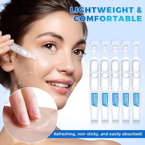 3% Hyaluronic Acid Serum Ultra-Hydrating Vials, 30 Pack Skin Repair Hyaluronic Acid Tubes, Single-Use Anti-Aging serum for face Wake Nature Perfection Tubes Vials (#1)