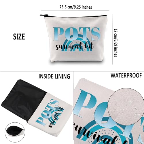 G2TUP POTS Awareness Gift POTS Survival Kit POTS Syndrome Fighter Warrior Cosmetic Bag Dysautonomia Awareness Gift (POTS Survival Kit MB)