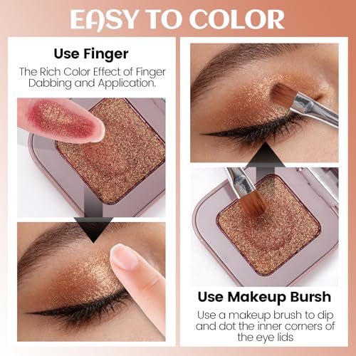 Multichrome Chameleon Eyeshadow Makeup Palette, Long wear Chameleon Rich Color Shimmer Eye Shadow, Color Shift Sparkle Eye Brightener Fairy Make Up Pallet Gift Set for Rave Christmas Party #07