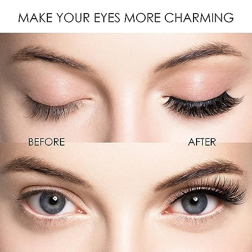 Magnetic Eyelashes, Waterproof Magnetic Eyelashes Kit - 4 Pairs Reusable, Natural False Lashes with No Glue or Eyeliner Needed, Ultra-Lightweight & Comfortable