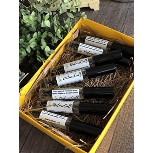 Organic NatureCall Castor Oil Serum for Eyelash, Eyebrow Growth, Mascara Tube, and Hair Treatment (10ml, Pack of 2)