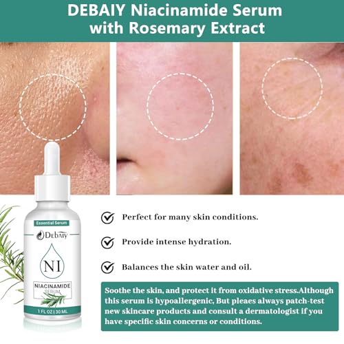 5% Niacinamide Serum Rejuvenating Face with Rosemary Extract Facial Serum (3 Pack 1fl.oz|30ml)