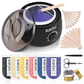 KeShi Waxing Kit, Painless Hair Removal Wax Warmer with 6 Bags Hard Wax Beans for Full Body, Legs, Face, Eyebrows & Bikini? Ideal for Both Women & Men