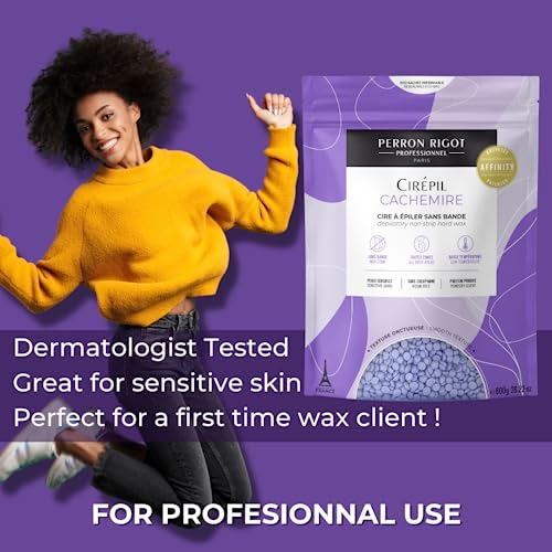 Cirepil - Cachemire - 800g / 28.22 oz Hard Wax Beads Bag - Ultra-Comfort Rosin-Free Wax for Sensitive Skin - Creamy, Stripless Hair Removal for Face & Intimate Areas - Low Temp Refill Bag Refill Bag