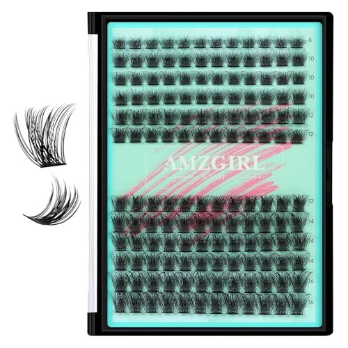 Lash Clusters 144Pcs Eyelash Extension Midnight Lashes Extensions Natural Cluster Lashes for Individual Eyelashes Extension by AMZGlRL(D-Mix8-16mm)