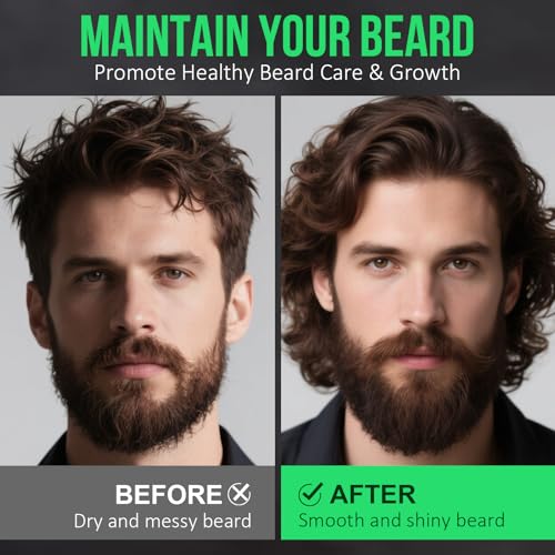 XIKEZAN Beard Oil,Beard Oil for Men,120ml/4.25 OZ Large Volume Sandalwood Natural Beard Growth Oil,Promote Beard Care Growth Mustaches Soften Strength Leave in Conditioner,Unique Gifts for Men Him Dad