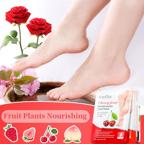 48 Pcs Fruits Beauty Hand Foot Mask Bulk Hydrating Hand Foot Moisturizing Gloves Aloe Mask for Spa Kit Beauty Skincare Gift Kits for Women
