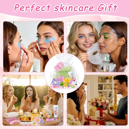 156 PCS Spa Party Supplies for Women|Spa Party Favors Include Face Masks Lip Balm Under Eye Patches |Spa Party Favors for Bridal Wedding Spa Birthday Sleepover Party Supplies Spa Sleepover Kit