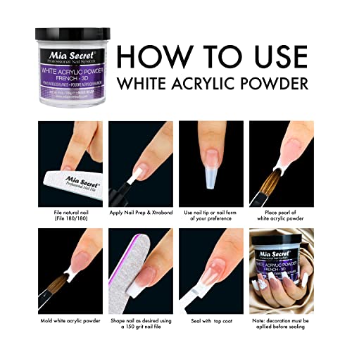 Mia Secret White Acrylic Powder (1oz)