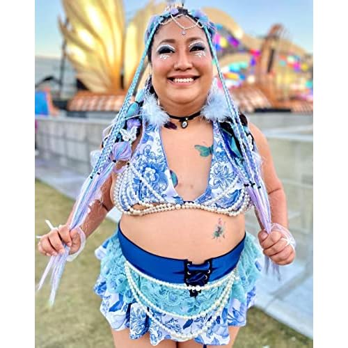 Neva Nude Blue Butterfly Kisses Large Temporary Tattoo Pack | Body Tattoo Decoration for Festivals, Raves, and More
