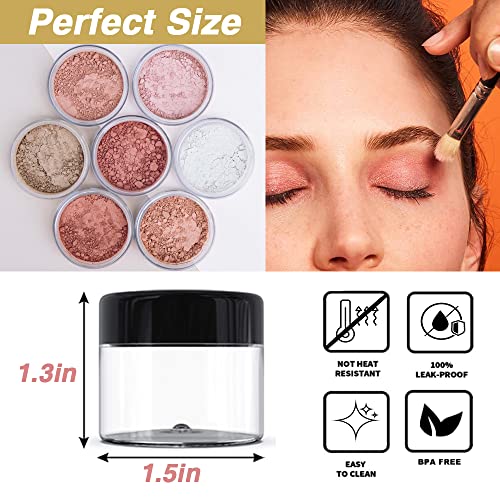 20 ml Containers Bulk 0.7 oz Round Pot Jars 120PCS Sample Containers Lip Scrub Containers Mini Plastic Cosmetic Containers with Lid for Lip Scrub, Body Butters, Cream, Slime, Craft Storage