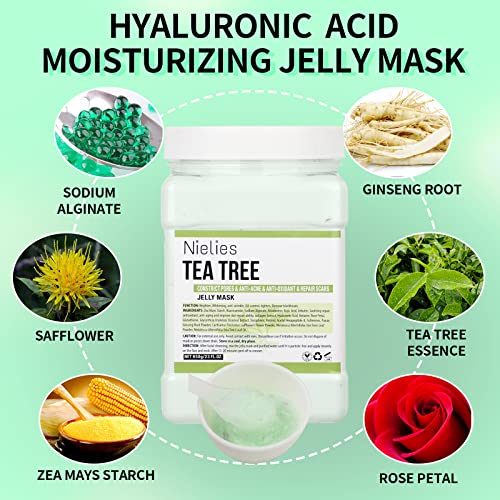 Lavender & Tea Tree Peel-Off Jelly Mask Set - Hydration, Oil Control, Smoothing - Facial Skin Care for Gift for Women, Men