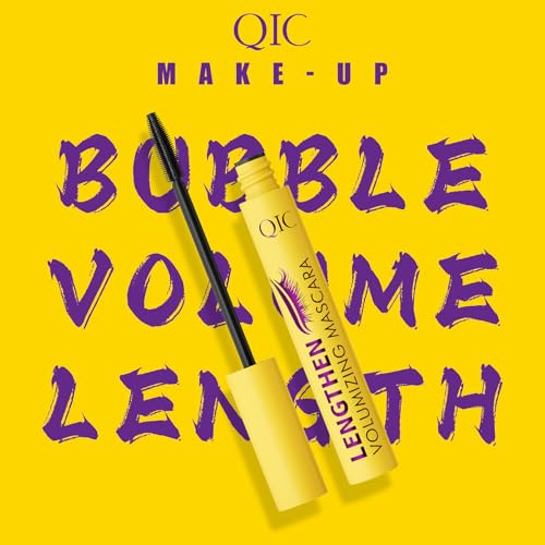 Volumizing & Lengthening Mascara - Waterproof, Smudge-Proof, Buildable Formula for Clump-Free Lashes - Adds Natural Volume & Length - Sweatproof, Long-Lasting, Curling - Easy to Apply (Brown)