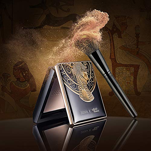 ZEESEA Pressed Powder The British Museum Egypt Series Long Lasting Oil Control Facial Finishing Brighten Setting Powder Multi-use Foundation (#01 Ivory White)
