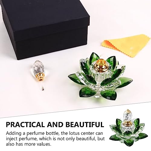 Zerodeko 1pc Lotus Perfume Bottle Lotus Flower Perfume Bottle Makeup Spray Empty Mini Dropper s Empty Containers Chic White Crystal Household Vial