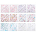 12 Sheets Face Gems Jewels for Makeup Self Adhesive Rhinestones Gems Stickers for Face Nail Eyes Decor Bling Stick on Jewels for Christmas DIY Craft, Card Decorations