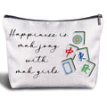 Mahjong Gifts Cosmetic Bag - Mahjong Makeup Bag Women's Zippered Bag, Friendship Gifts for Mahjong Lover- A