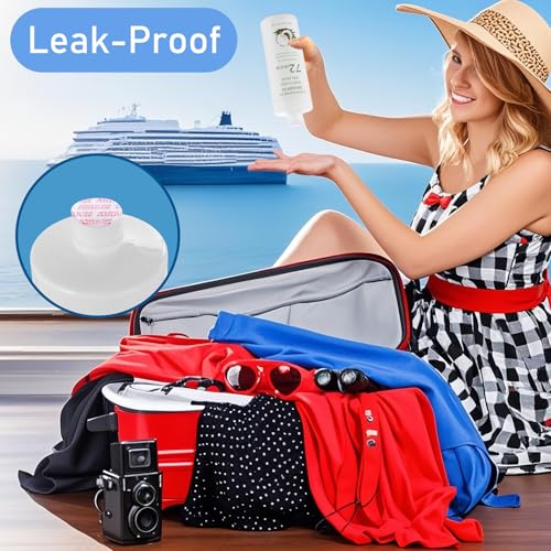 Cruise Empty Shampoo Bottles: 32oz in Total Leak-Proof - Fill The Bottles&Pack Them In Checked Luggage With Confidence- Reusable Funnels - for Cruise, Travel, Events