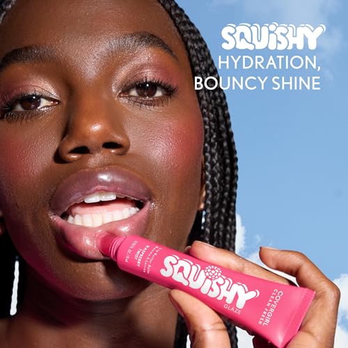 COVERGIRL Clean Fresh Squishy Glaze¢â Lip Butter Balm, Flavored, Non-Sticky, with Vitamin E & Shea Butter ? 140 Toasted Vanilla (Sheer Beige)