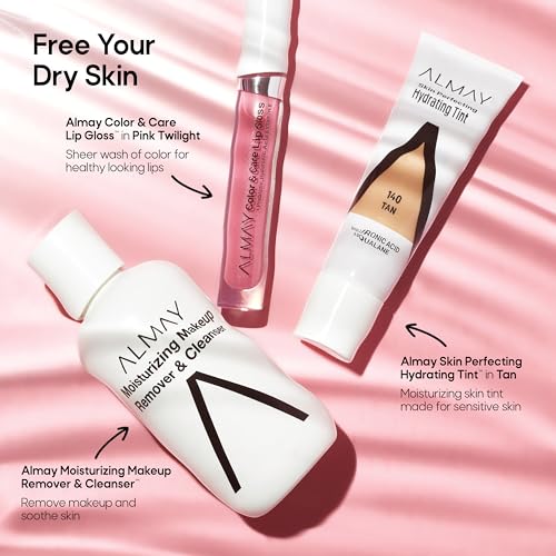 Almay Moisturizing Makeup Remover, Dermatologist Tested and Fragrance-Free, Hypoallergenic Cleanser, Removes Regular and Longwear Formulas, 4 Fl Oz (1 Pack)