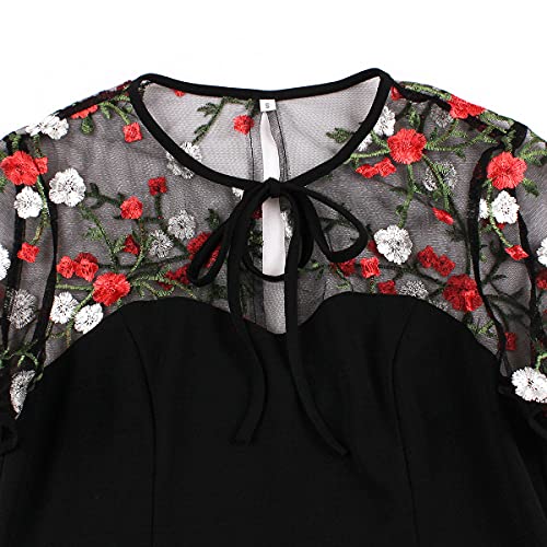 Women's Vintage Polka Dot 1950s Audrey Retro Rockabilly Prom Dress 50's 60's A-Line Cocktail Party Swing Dress