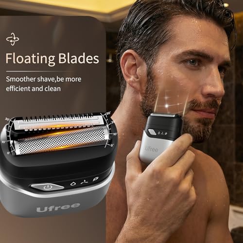 Ufree Beard Trimmer and Foil Shaver Kit, Electric Razors for Men, Precision T Blade Hair Trimmer, Waterproof Travel Shaver, Cordless Clippers Set for Mustache Facial Hair Cutting, Men Grooming Gifts