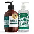 Tea Tree Oil Body Wash and Aloe Vera Gel with Organic Aloe Vera Cold Pressed bundle