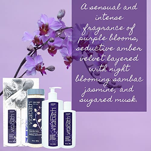Vitabath Orchid Intrigue Moisturizing Bath & Shower Gel Wash Alluring Botanical Skin-Softening Hydrating & Soothing Skincare, Body Cleanser & Foaming Gelee Bath - Cruelty-Free - 21 oz