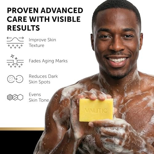 VALITIC Brightening Lemon & Turmeric Kojic Acid Soap with Vitamin C, Retinol, Collagen - Original Japanese Complex Infused with Hyaluronic Acid, Vitamin E, Shea Butter, Castile Olive Oil (2 Pack)
