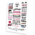 31 x Hardcore Words and Phrases Temporary Tattoo Kinky Sticker