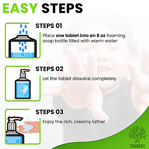 Foaming Hand Soap Tablets 12 Count Pack - Makes 96 fl oz Total (12x 8 fl oz Bottles of Soap) (Eucalyptus Mint)