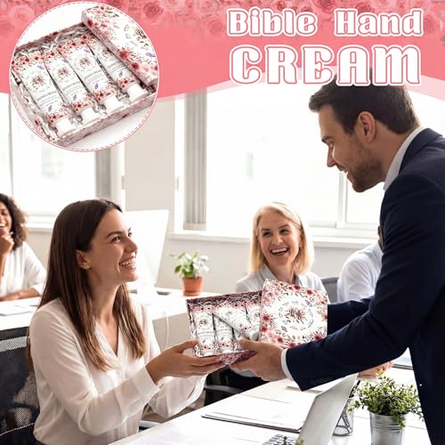 Leelosp 36 Pcs Teacher Valentine Gift Hand Cream Bulk for Women Bible Travel Size Hand Lotion Bulk Inspirational Religious Gifts Religious Bible Verse Gift for Team Employee Coworker Wedding Homeless