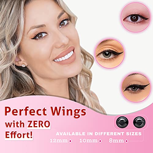 The Flick Stick Winged Eyeliner Stamp For Quick and Easy Cat Eye Makeup, SmudgeProof & Waterpoof Eye Liner Cat Eye Stencil Makeup Tool, Wingliner, Liquid Pens (Triple Pack Combo, Midnight Black)