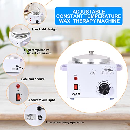 Wax Warmer Machine for Painless Hair Removal - Large Capacity Metal Heater for Fast Melting Soft, Hard, and Paraffin Waxes