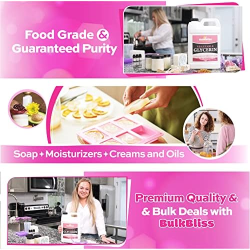 Vegetable Glycerine Food Grade, Non-GMO for Skin, Crafts - 1 Quart Glycerin Liquid (32oz)