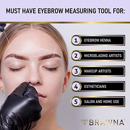 White Pre Inked String for Eyebrow Mapping - Microshading Supplies - Brow Henna Tinting Kit - Eyebrow Measuring Tool - 2 Pack