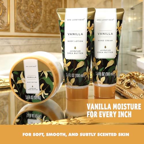 spa luxetique Bath Sets for Women Gift - 10PCS Vanilla Spa Kit, Spa Gift Baskets for Her Birthday, Mother's Day Gifts for Women, Mother, Wife, Girlfriends
