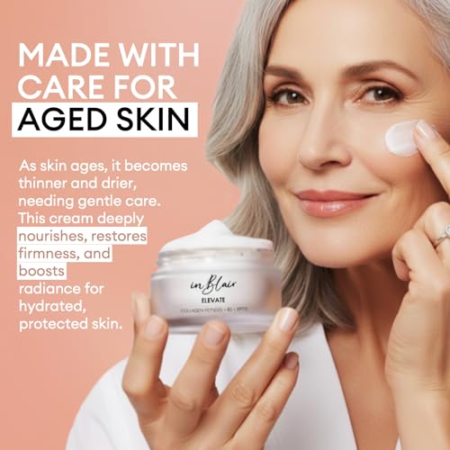 Elevate Moisturizing Cream for Face | Facial Care for Dry Skin with SPF | Hydrating Moisturizer Rich in Niacinamide, Hyaluronic Acid & Collagen Peptide | Anti Aging Day & Night Cream