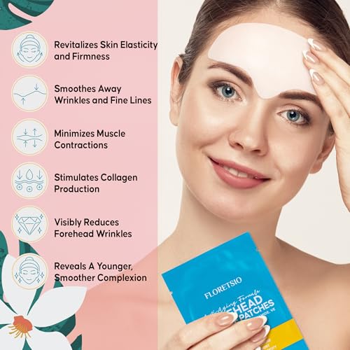 Forehead Wrinkle Patches Overnight : Forehead Fine Lines and Deep Wrinkles Treatment Remover, Anti Forehead and Between the Eyes Facial Wrinkle Patches, Hypoallergenic Patches with Collagen12 Pcs