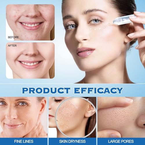 3% Hyaluronic Acid Serum Ultra-Hydrating Vials, Hyaluronic Acid Tubes, Hydrating Face Serum for Women Anti Aging (1.2ml * 60pcs)