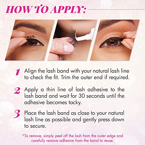 Andrea Strip Lashes Style 23 ? Black Natural False Eyelashes, Lightweight Reusable Lash Strips, 4 Pair