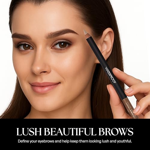 Sorme Natural Definitive Waterproof Eyebrow Pencil 0.04 oz | Smudgeproof Soft Blonde Eye Brow Pencil | Dual Purpose Brow Pencil and Brush Combo | High Definition Waterproof Eyebrow Makeup